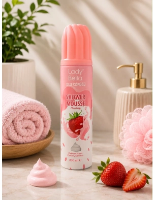 Lady Bella Shower Mousse Strawberry | Sprchová pěna s vůní jahod 200 ml