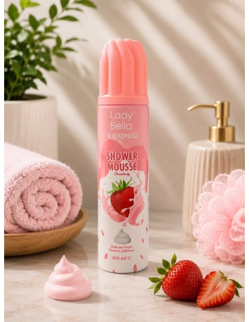 Lady Bella Shower Mousse Strawberry | Sprchová pěna s vůní jahod 200 ml