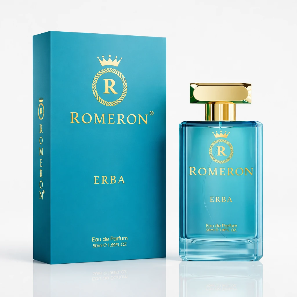 Unisex parfém Romeron Erba s tyrkysovou krabičkou